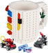 Versatile Build-on Brick Mug,Fun Coffee Mugs Compatible with Lego DIY Building Kit with 3 Pack of Blocks,Novelty Cup with Bricks Set for Party Fav...