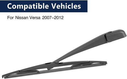 X AUTOHAUX 365mm 14" Car Rear Windshield Wiper Blade Arm Set for Nissan Versa 07-12...
