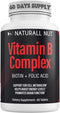 High Potency Vitamin B Complex Vitamin Supplement - B1 B2 B3 B5 B6, Biotin B7, Folic Acid Folate B9 & B12 Vitamins - Complejo b para Mujer - 60 Ta...