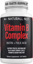 High Potency Vitamin B Complex Vitamin Supplement - B1 B2 B3 B5 B6, Biotin B7, Folic Acid Folate B9 & B12 Vitamins - Complejo b para Mujer - 60 Ta...