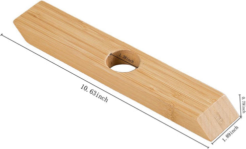 2Pcs Wine Bottle Holder, Personalized Single Wine Bottle Holder Stand Display Table Top Wine Rack Bamboo Self Balancing Countertop Wine Holders Or...