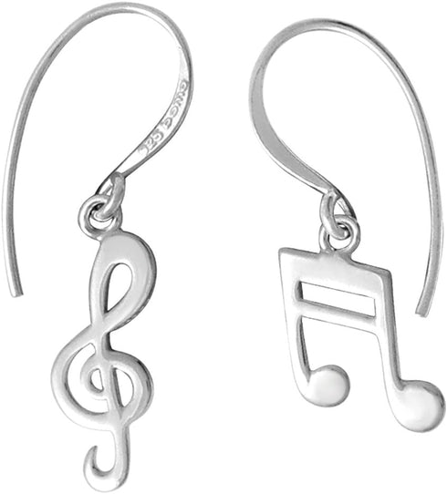 Boma Jewelry Sterling Silver Music Note & Treble Clef Earrings...
