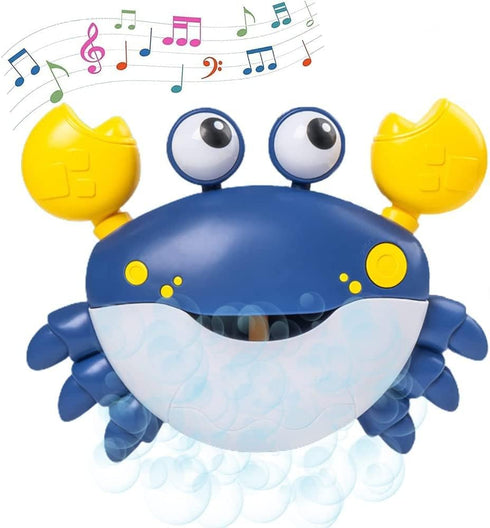 Crab Bubble Machine Baby Bath Toy, Kids Bath Bubble Maker Toy with Suction Cup, Cute Cartoon Crab Bubble Maker Musical Bath Toy for Boy Girl Pool ...