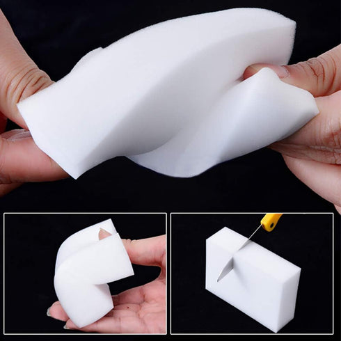 100 Pack Magic Sponge Eraser Extra Thick and Long Lasting Melamine Cleaning Sponges in Bulk - Multi Surface Power Scrubber Foam Cleaning Pads - Ba...