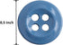 Light Blue Buttons 20L Button 4 Hole Button for Sewing 12.5mm Round Button 0.5 inch Plastic Buttons for Craft Heavy Duty Buttons Shirt Buttons Blo...