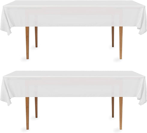 DecorRack 2 Rectangular Tablecloths BPA-Free Plastic, 54 x 108 inch, Dining Table Cloth, Rectangle Table Cover for Parties, Picnic, Camping and Ou...