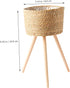 Floor Planter Stand Wicker Plant Stand Footed Wicker Baskets Flower Pot Base Floor Plant Stand Flower Pot Riser Holder Plant Flower Stool Stand Ha...