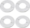 4 Pcs Wall Split Flange, ABS Round Self-Adhesive Escutcheon Plate Buckles Design for 2.5"/64mm,Silver...