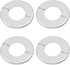 4 Pcs Wall Split Flange, ABS Round Self-Adhesive Escutcheon Plate Buckles Design for 2.5"/64mm,Silver...