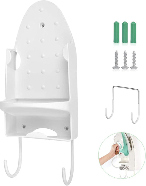 Wall Mounted Ironing Board Rack Electric Iron Holder Household Bathroom Shelf...