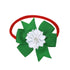Baby Girl Nylon Christmas Headbands/Green Red White Sequin Bowknot - Pack of 3 (Satin Flower Set)...