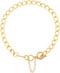 14K Gold Plated Chunky Chain Link Choker Necklace for Women,Statement Cuban Chain Link Paperclip Necklace,Simple Toggle Thick Chain Necklace Trend...