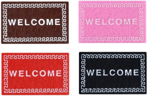 Dollhouse Rugs Miniature Accessories 4 Pcs Mini Welcome Carpets 1 12 Scale Doormat Carpet Mini House Decoration Life Scene Accessories Decoration ...