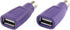 USB to PS2 Adapter 2PCS Purple USB Female to PS/2 Male Converter Adapter for Mouse and Keyboard...