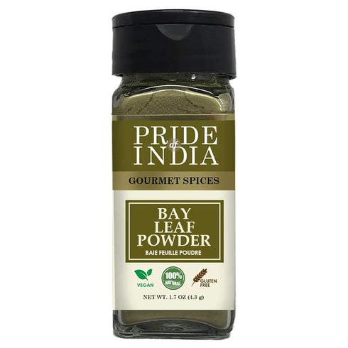 Pride of India – Bay Leaf Powder – Fresh & Authentic Bay Leaf Ground – Gourmet Spice – Good for Seasoning Stews/Soups/Tea – Easy to Use – 1.7 oz. ...
