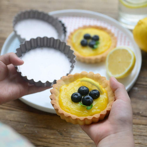Webake 4 Inch Mini Tart Pan Set of 6, Non-Stick Small Tart Mold Quiche Pans with Removable Bottom Mini Tart Tins...