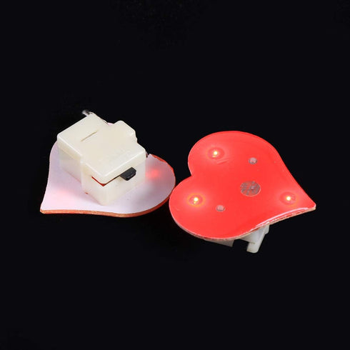 BinaryABC Heart Brooches and Pins,Flashing Light Brooch,10Pcs...