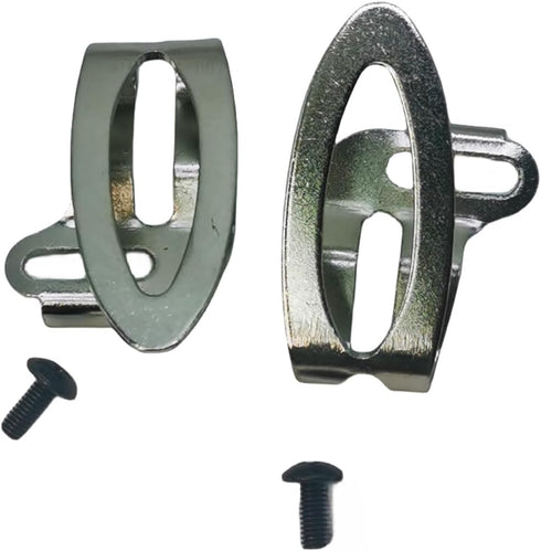 Replacement Belt Clip Hooks Stainless Steel Cordless Impact Driver Belt Clip Drill Clip Hook Tool with Screws Power Tool Parts 2 Pack...