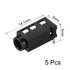 uxcell 3.5 mm Audio Jack Connector PCB Mount Female Socket 4 Pin PJ-320A 5pcs...