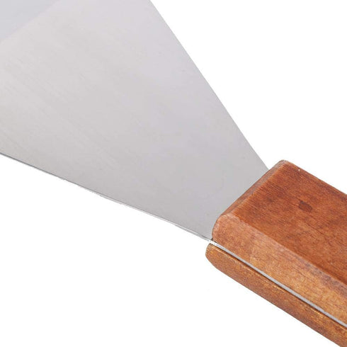 3 pcs/set High-grade Stainless Steel Wooden Handle Frying Shovel Kitchen Dish Pizza Paddle Baking Cake, Cheese and Grill Food...