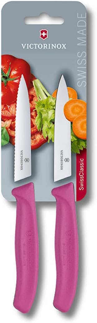 Victorinox 67796L5B Paring Knife, Pointed Tip, Serrated, Pink...