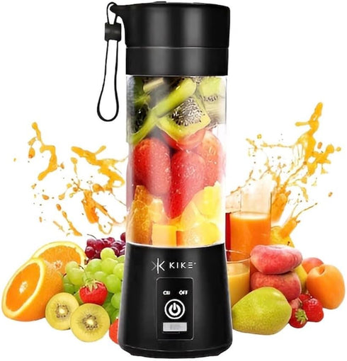 KIKE Portable Blender, Personal Blender for Shakes and Smoothies with 6 Blades and 16oz, USB Rechargeable, Travel Cup and Lid, Juices, Baby Food, ...