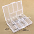 4 Pack Mini Clear Plastic Jewelry Box,6 Grid Small Craft Storage bead organizer with Hanging Design...