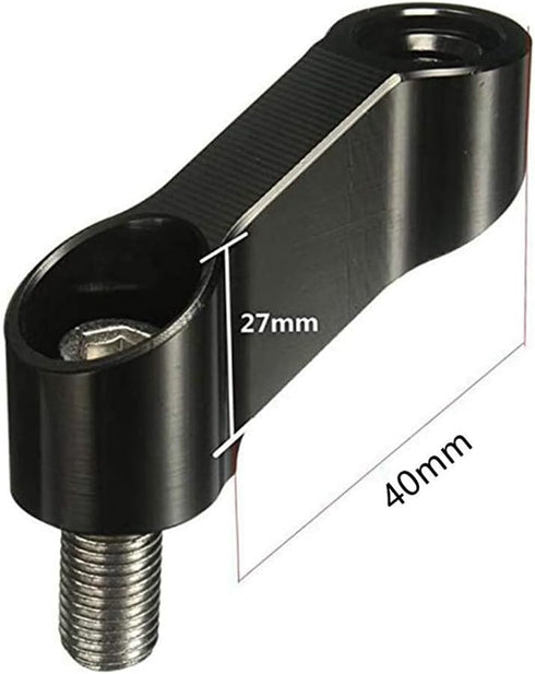 Motorcycle bike mirror Mount Risers Extenders Adapters Universal Rearview Side Mirror Adapter CNC Aluminum 10mm Right Thread...