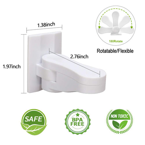 Door Lever Child Proof - Baby Proofing Door Handle -Toddler Safety Doorknob Latch for Toilet Facuet Handle - No Drilling Install - Easiest Use (Wh...