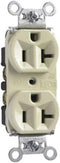 Legrand Pass & Seymour 5362I 20 Amp 125V Hard Use Specification Grade Duplex Receptacle Outlet, Back and Side Wire, Ivory (1 Count)...