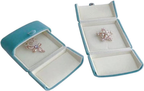 Premium Grade Velvet Aqua Jewelry Packaging Case for Brooch Badge Pin Unique Design Secure Storage...