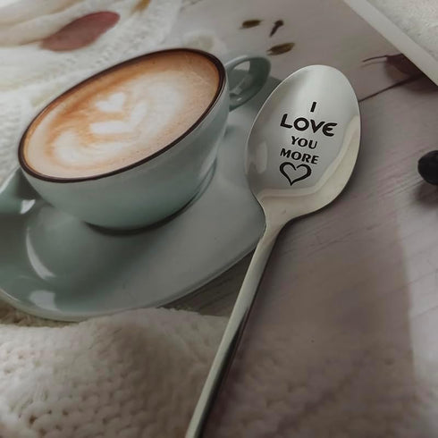 I Love You More Spoon Gifts for Him Her Anniversary Christmas Gift for Boyfriend Girlfriend Romantic Valentine's Day Gifts for Wife Husband Couple...