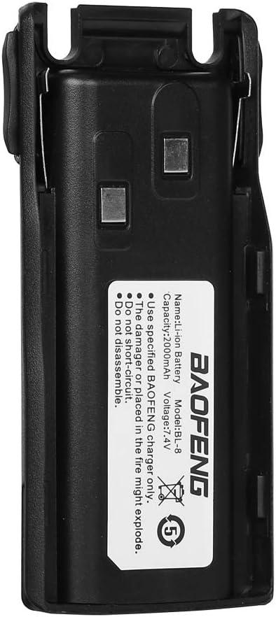 BaoFeng Original Replacement Battery BL-8 for Baofeng UV-82, UV-82L - Black...