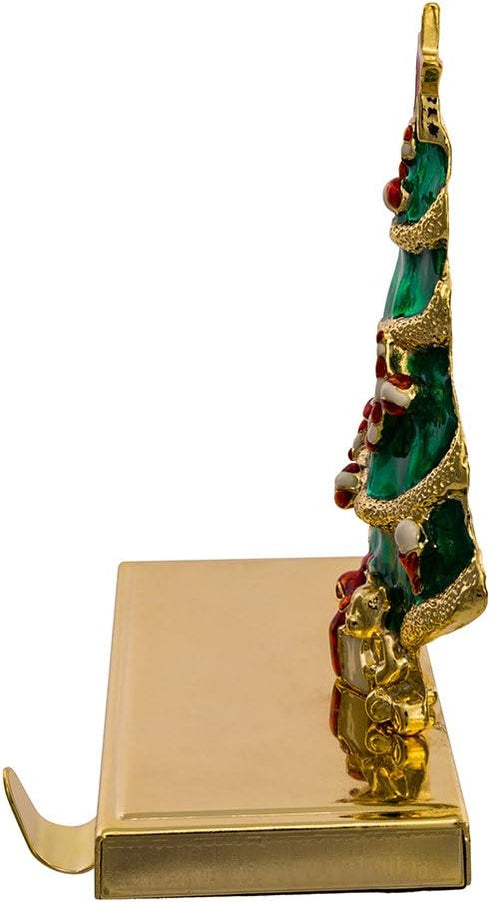 Kurt Adler Zinc Christmas Tree Stocking Holder Decor...