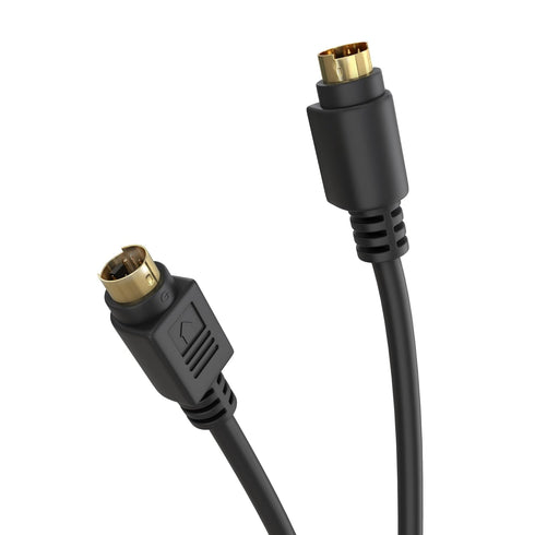Cmple - S Video Cable 25 ft SVHS 4-PIN Video Cable Mini Din S-Video Cord for Home Theater, Camcorder, DSS Receiver, DVD Player- Black...