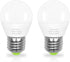 6W E26 Small Globe LED Bulb 60W Equivalent G45/A15 E26 Standard Screw Base 120V-265V Frosted Daylight White 750LM Waterproof for Fridge Light Pend...