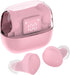 Wireless Earbuds Bluetooth V5.3 Stylish Pink Wireless Earbuds with Transparent Casing and Charging Case - Hi-Fi Stereo Headphones for Young Women...
