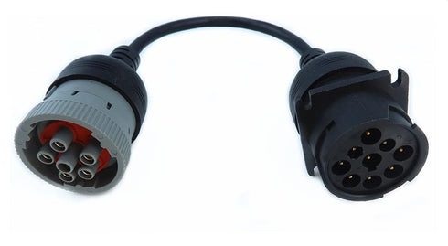 6P J1708 to Gray 9P Type 1 J1939 Cable Converting Cable 6pin to 9pin for Both J1939 Type 1 and Type 2 connectors...