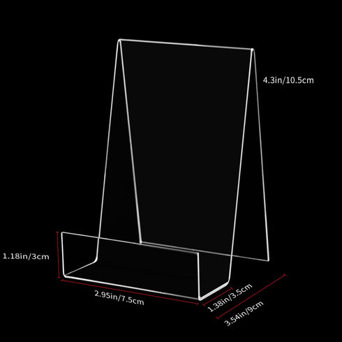 ZOEY Acrylic Book Easel Stand with Ledge Clear Easels Plate - 5 Pack for Books Display, Music Sheets, Artworks, CD, Tablet Holder (Small)...