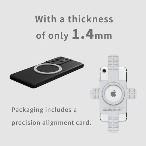1.4mm Magnetic Wireless Charging Magsafe Ring Sticker for Magsafe Phone Mount, Upgrade Bulit-in Magnet for Wireless Charging, Phone Case, Car Hold...