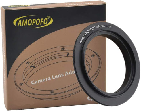49mm Macro Lens Reverse Ring Compatible with for Nik-F D1,D1H,D4,D100,D200,D300,D300S,D700,D800,D70,D70S,D3100,D3200,D5000 Camera and with 49mm Fi...