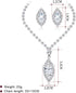 Bride Simple Crystal Necklace Earrings Set Women Bridal Wedding Jewelry Sets Rhinestone Choker Necklace Prom Jewelry Set for Women (Silver 3)...