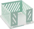 NatSumeBasics Sticky Note Holder Mint Green Metal Post a It Note Holder 3.5 x 3.5 Clear Acrylic Base Cube Dispenser for Desk Organizers Accessorie...