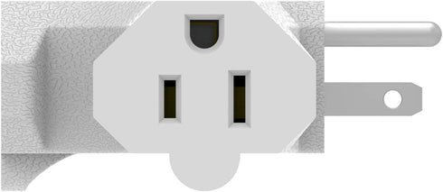 3 Plug Outlet Adapter (T-shaped),Heavy Duty Outlet Extender?T-Shaped Adapter?Grounded Wall Adapter, Turn 1 to 3 Outlet, UL Certified, White (3PACK...