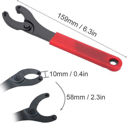 2Pcs Bicycle Center Shaft Removal Tool Eight Character Wrench Mountain Bike Fixed Gear Bottom Bracket Tool Flywheel Locking Ring Character Wrench ...