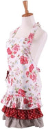 Women's Cotton Floral Apron with Pockets, Adjustable Long Ties for Kitchen Cooking, Baking and Gardening,29x21inch...