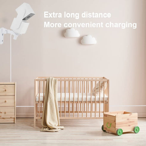 LEFXMOPHY Power Cord for WYZE Cam Pan V3 90 Degree L-Shape Connector 20ft Micro USB Right Angle White Extension Charging Cable......