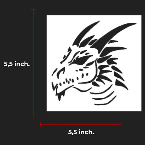 Dragon Stencil | Inspirational Fantasy Aztec Japanese Awesome Graffiti Dragon Stencils for Painting on Wood, Glass, Wall, Rock, Fabric, Walls, Can...