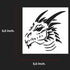 Dragon Stencil | Inspirational Fantasy Aztec Japanese Awesome Graffiti Dragon Stencils for Painting on Wood, Glass, Wall, Rock, Fabric, Walls, Can...