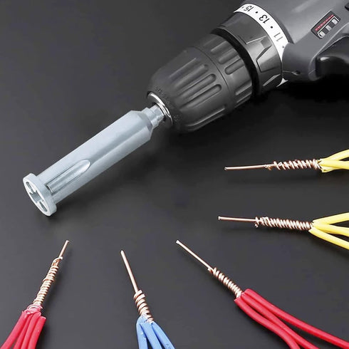 2pcs Wire Twisting Tool Wire Twisters Wire Connector 2-5 Way Wire Stripper Tool Wire Nut Twisters Hex Shank Cable Wire Stripper for Electrical Pow...